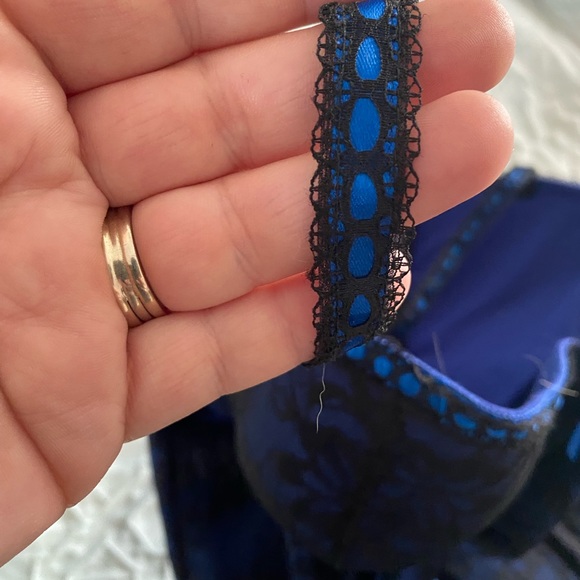 Royal blue/black Lingerie - Picture 3 of 5